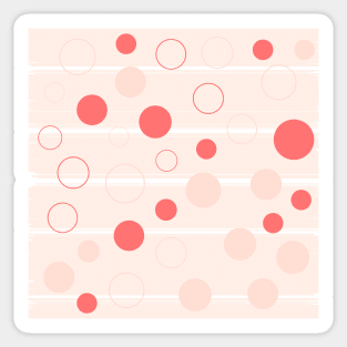 circles and Glitch lines Pattern Sticker